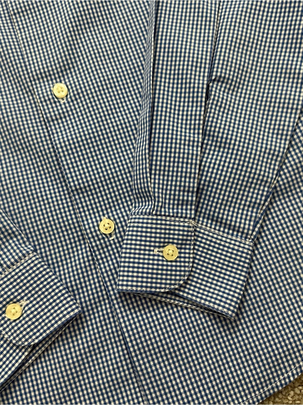 Chaps Boys Tailored Gingham Button-Front Shirt Size 6/7 – Worn Once - Picture 6 of 6